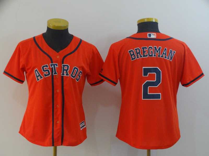 Women Astros 2 Alex Bregman Orange Cool Base Jersey,We sell and wholesale Women Astros 2 Alex Bregman Orange Cool Base Jersey on line form chian!